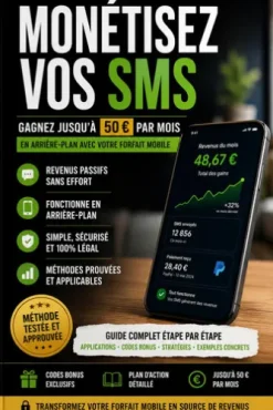 Monétisez Vos SMS : Gagnez jusqu'à 50 € par mois en arrière-plan avec votre forfait mobile.