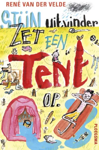 Stijn, uitvinder zet een tent op