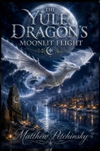 The Yule Dragon's Moonlit Flight